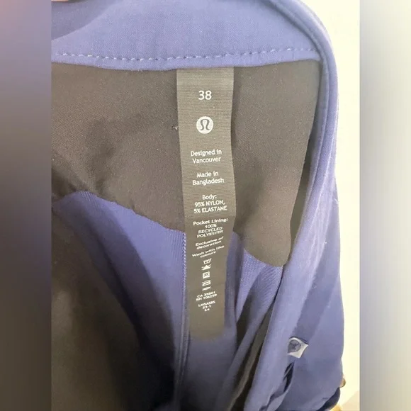 Lululemon Commission Classic Golf Pants Blue Size 38